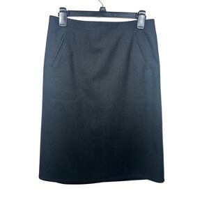 J. Crew Black‎ Wool Cashmere Blend Career Pencil Skirt Womens Size 6